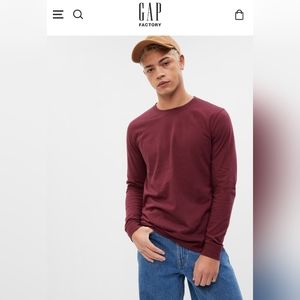 Gap Men's M Waffle Shirt Red/Maroon